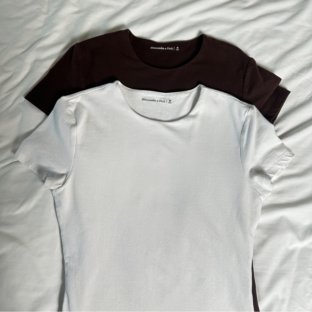 Abercrombie & Fitch Short Sleeve Cotton Blend Crew Bodysuit Size Medium Bundle